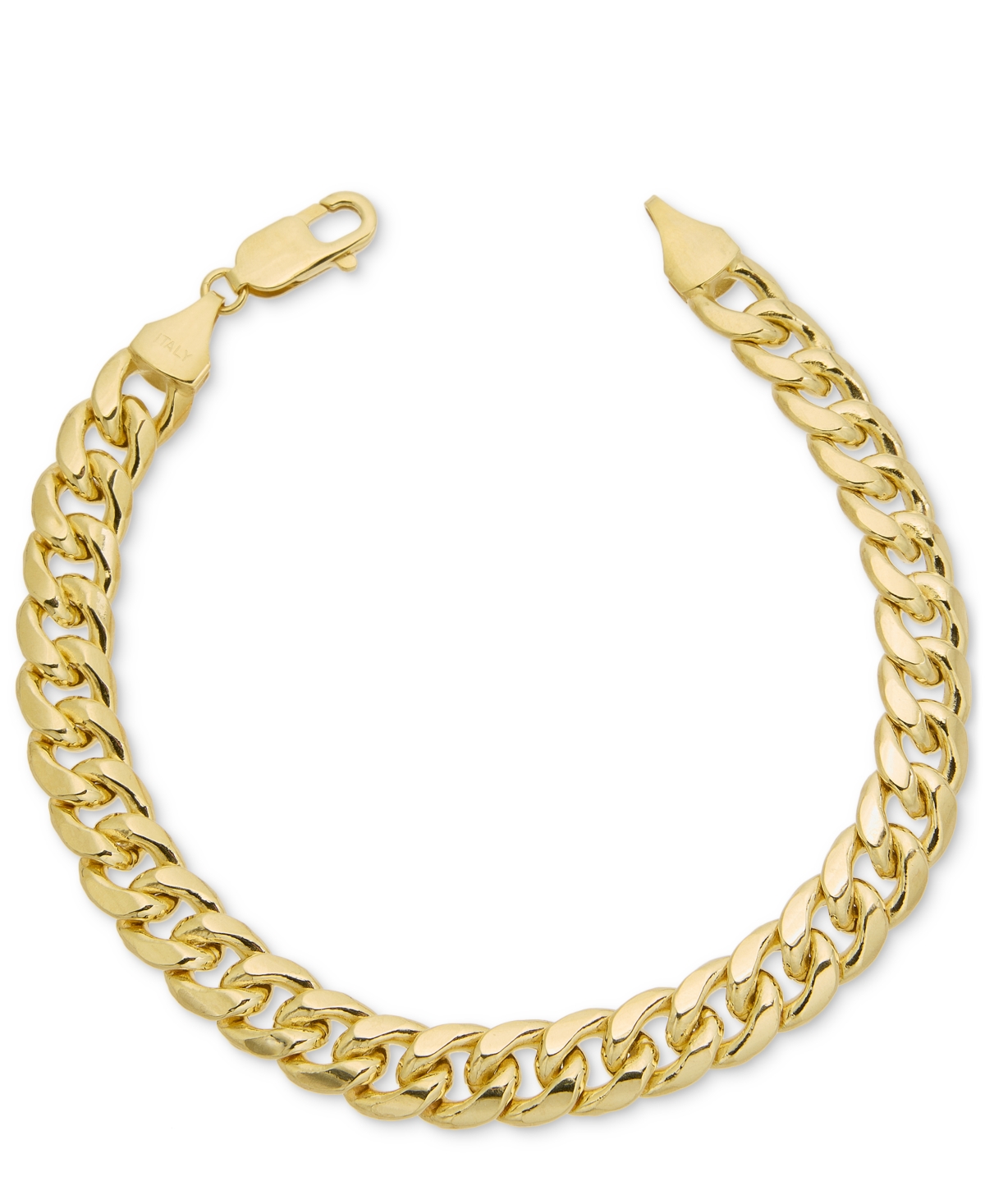 Lightweight Cuban Chain Link Bracelet (10mm) in 14k Gold