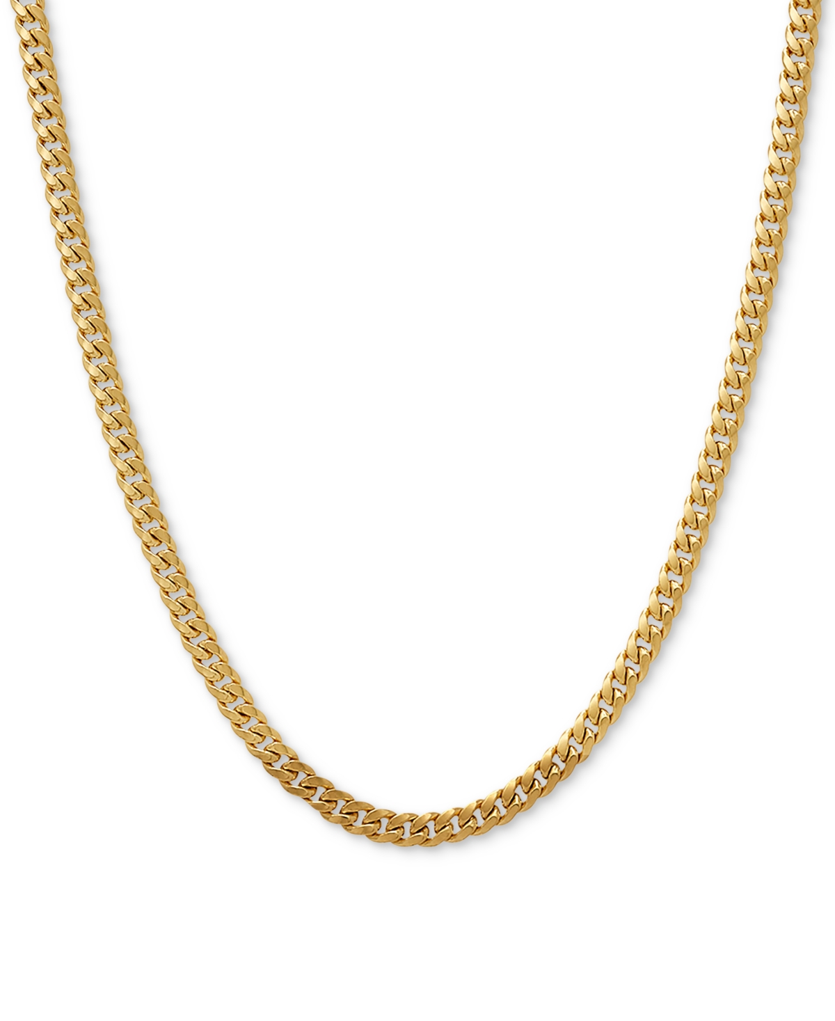 Lightweight Curb Link 22" Chain Necklace in 14k Gold