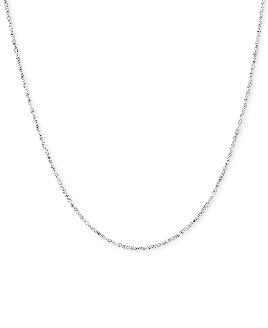 20" Light Rope Chain Necklace (1mm) in 14k Yellow Gold