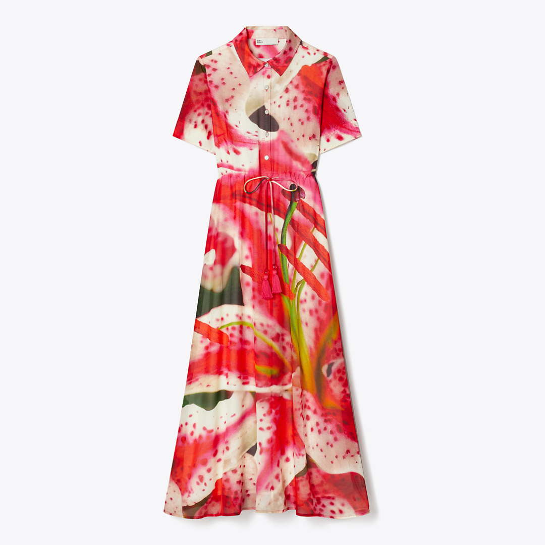 Silk Cotton Voile Shirtdress