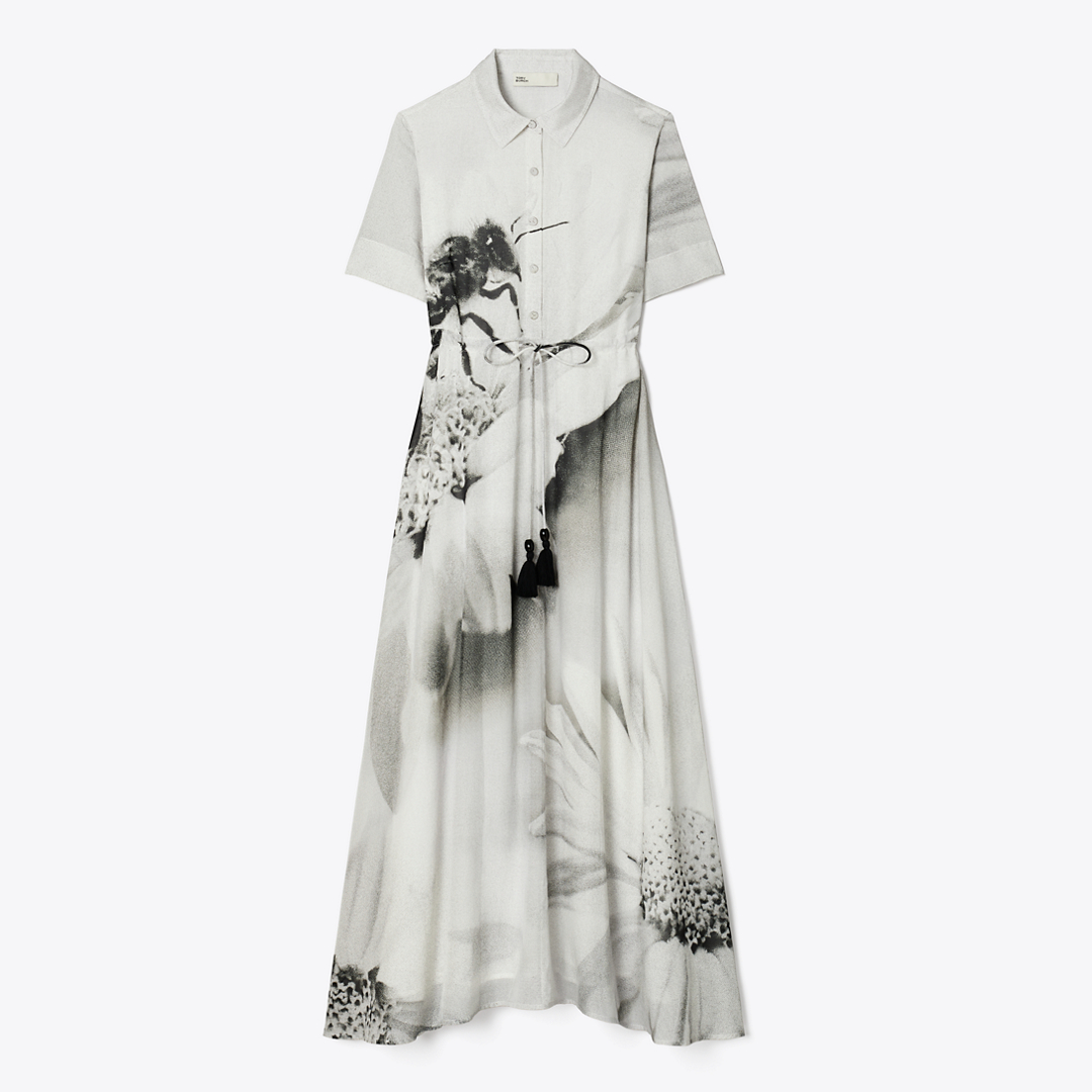 Silk Cotton Voile Shirtdress