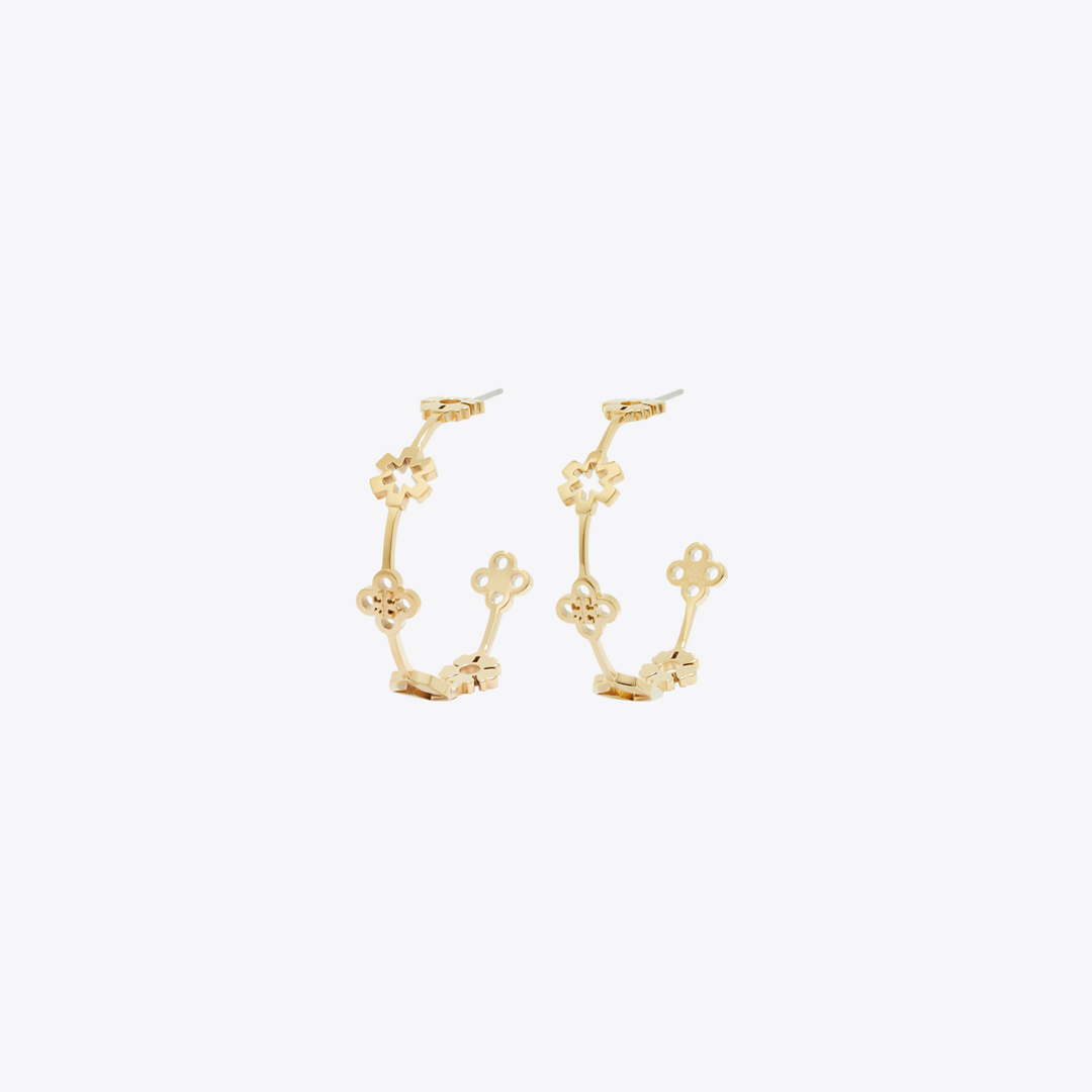 Forget Me Not Hoop Earrings