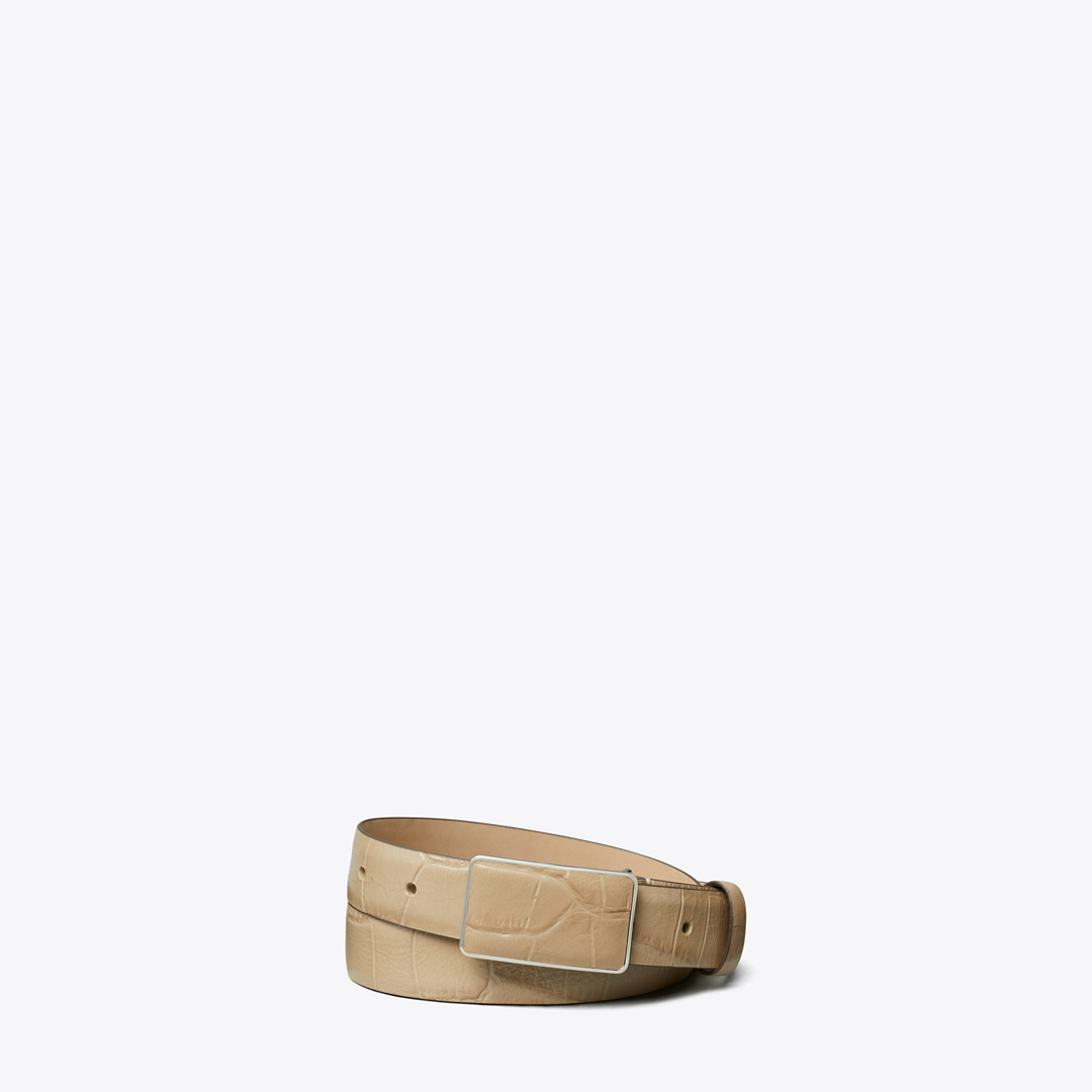Plate Croc Embossed Belt