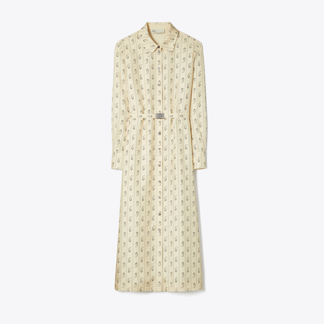 Printed Silk Shirtdress