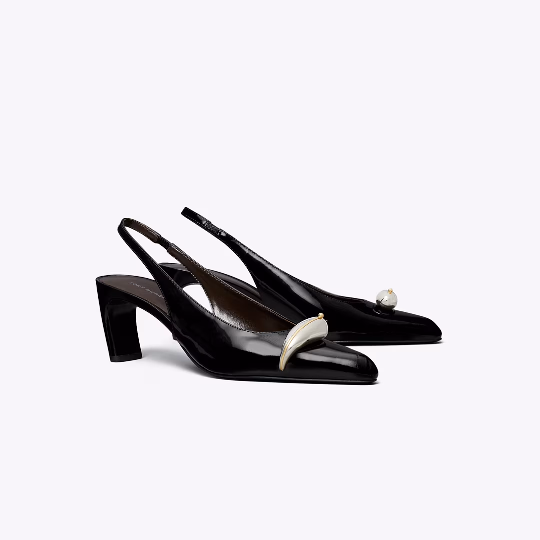 Pierced Slingback Heel