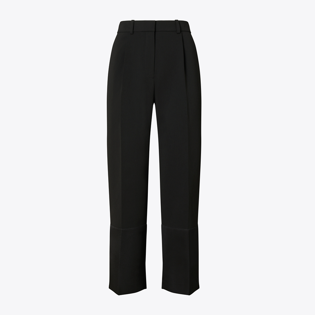 Cropped Crepe Pant