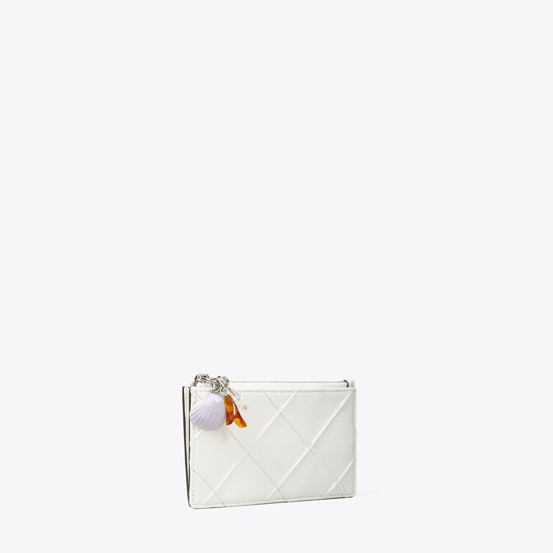 Fleming Distressed Charm Zip Card Case