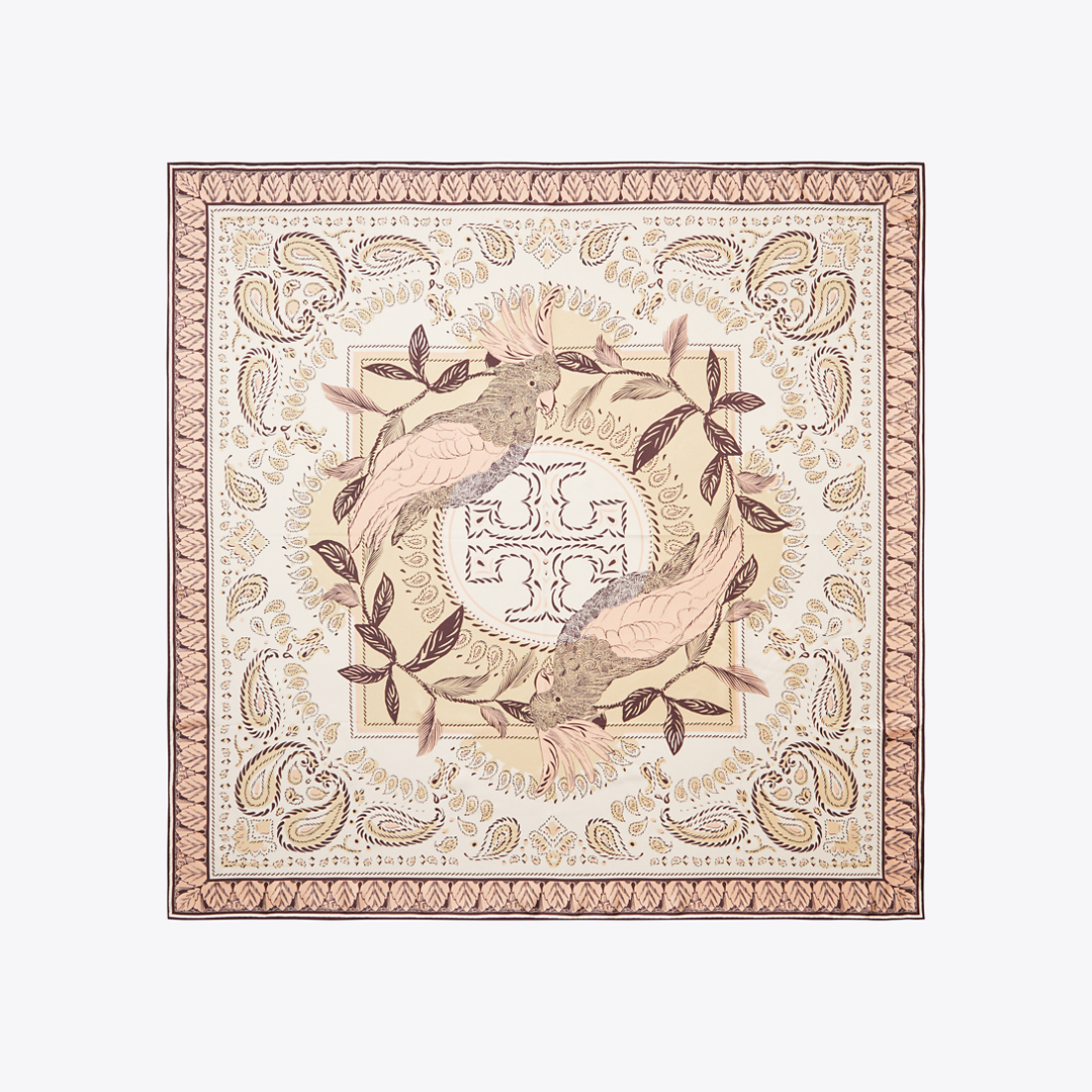 Cockatoo Bandana Silk Square Scarf