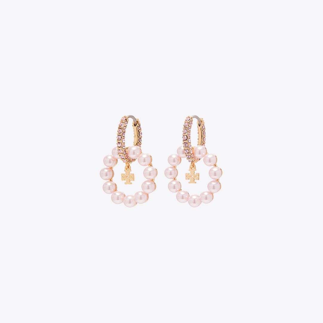 Moondance Pearl Hoop Earrings