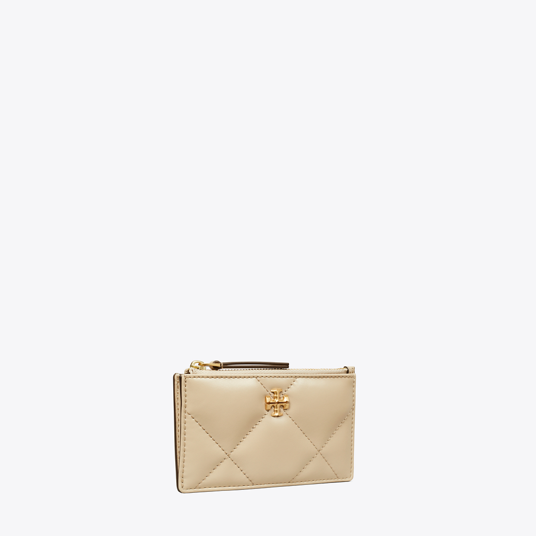 Kira Diamond Quilt Zip Card Case