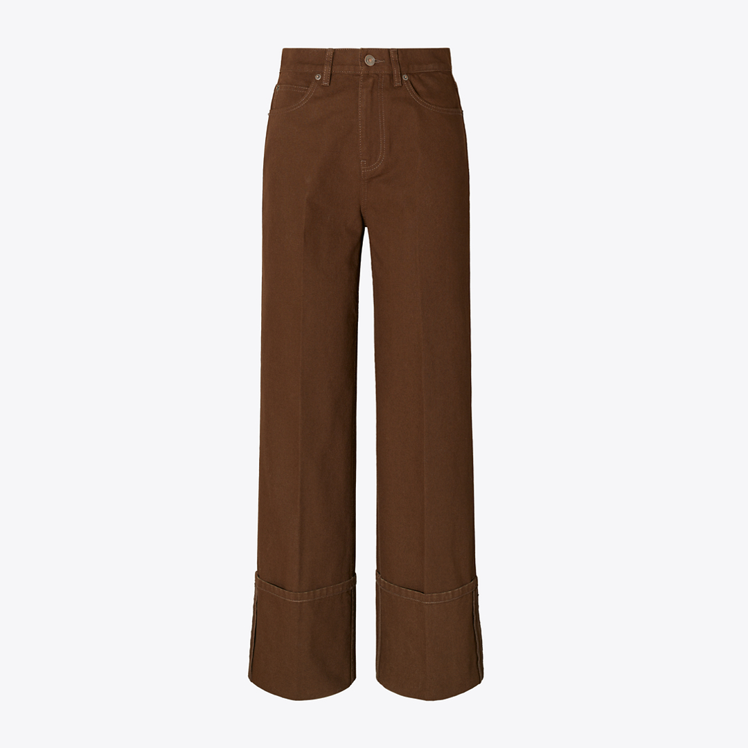 Cuffed Straight-Leg Jean