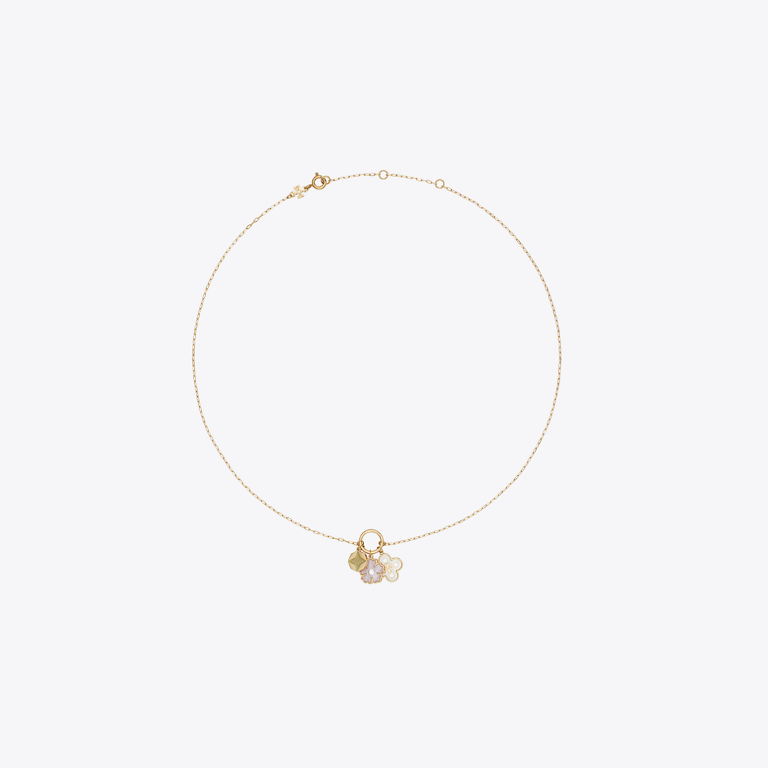 Forget Me Not Charm Pendant Necklace