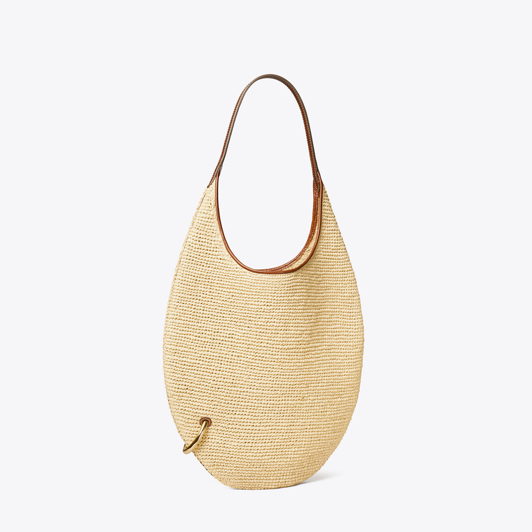 Pierced Soft Raffia Bag