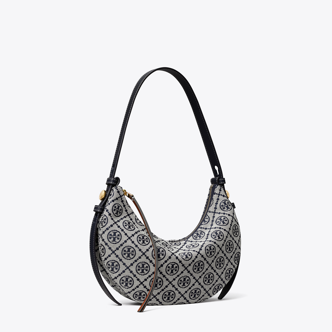 T Monogram Romy Half Moon Bag