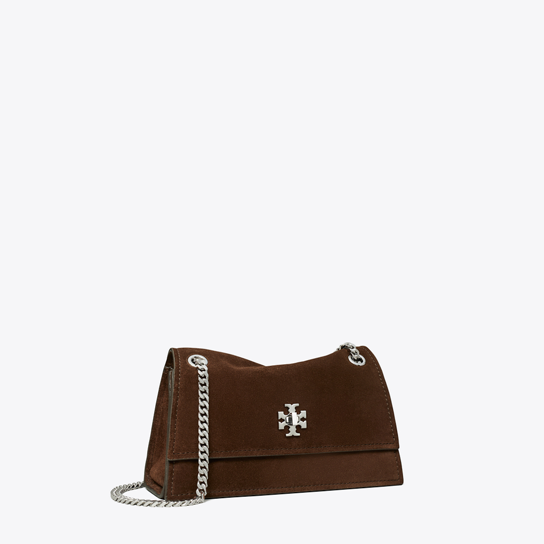 Mini Kira Turnlock Suede Shoulder Bag