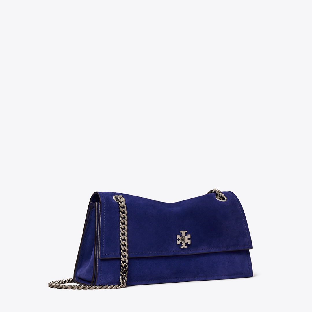 Kira Turnlock Suede Shoulder Bag
