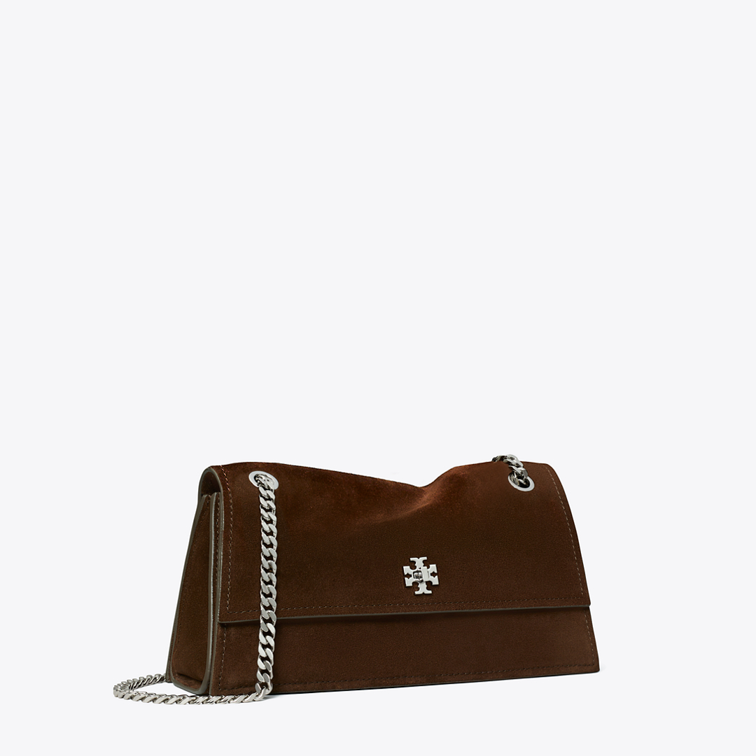 Kira Turnlock Suede Shoulder Bag