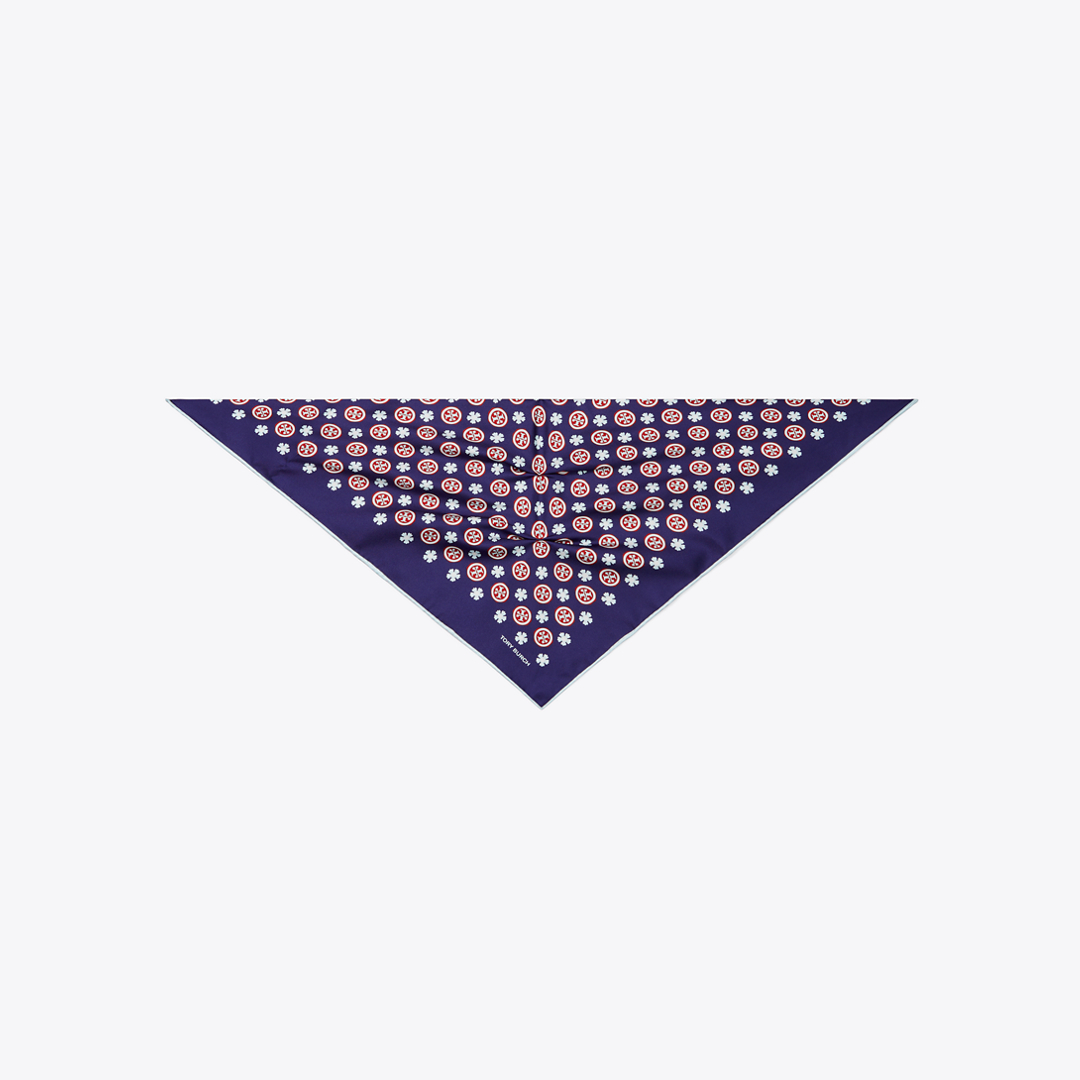 Floral Logo Triangle Scarf
