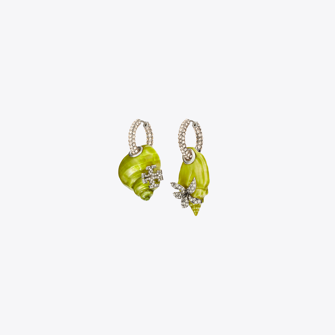 Curiosity Shell Hoop Earrings