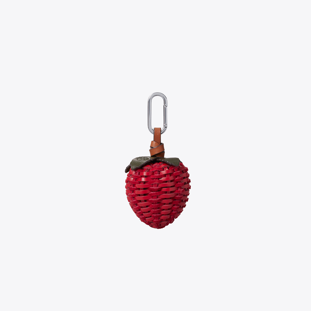 Woven Strawberry Bag Charm