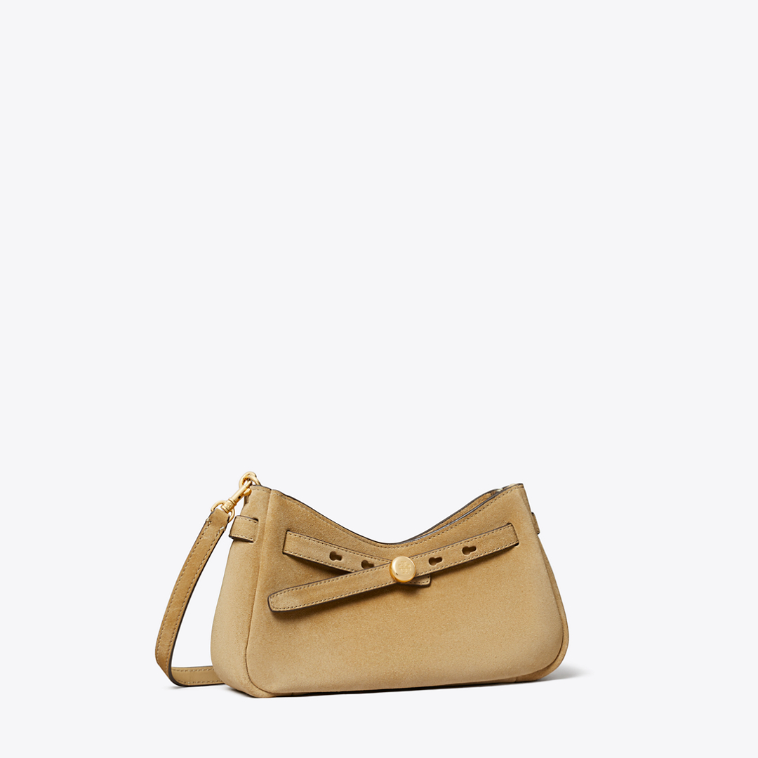 Romy Suede Zip Top Crossbody Bag