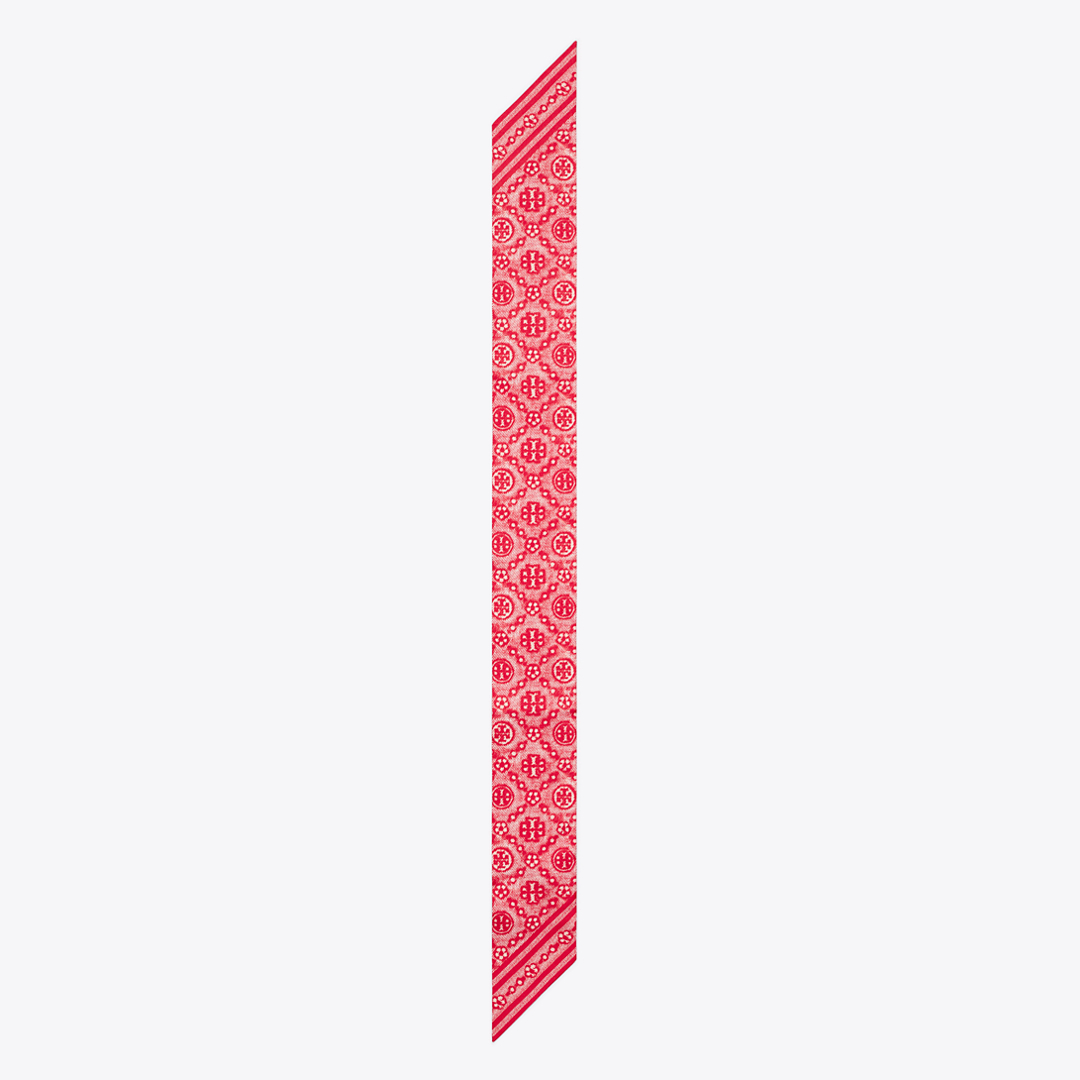 T Monogram Silk Ribbon Tie