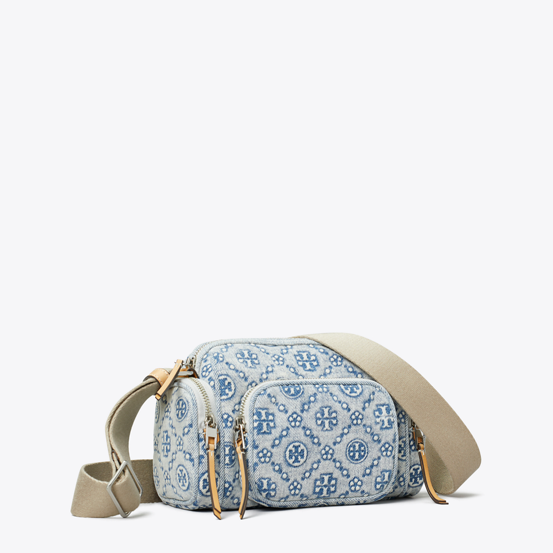 T Monogram Denim Pocket Crossbody