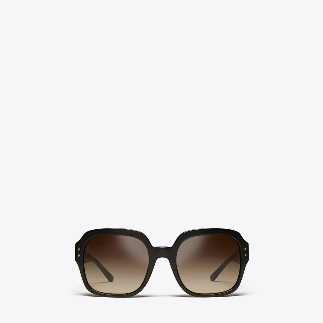 Oversized Square Logo Sunglasses