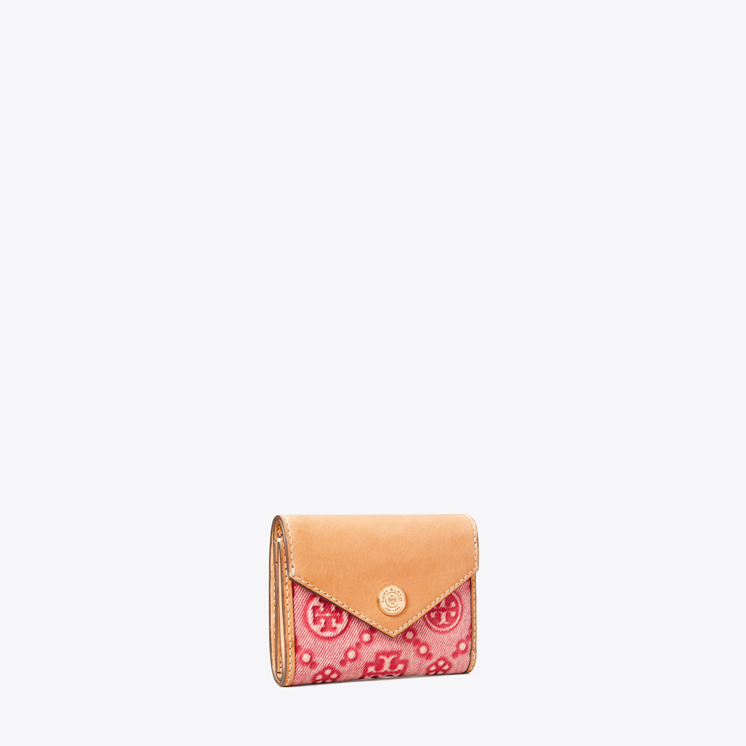 T Monogram Denim Small Wallet