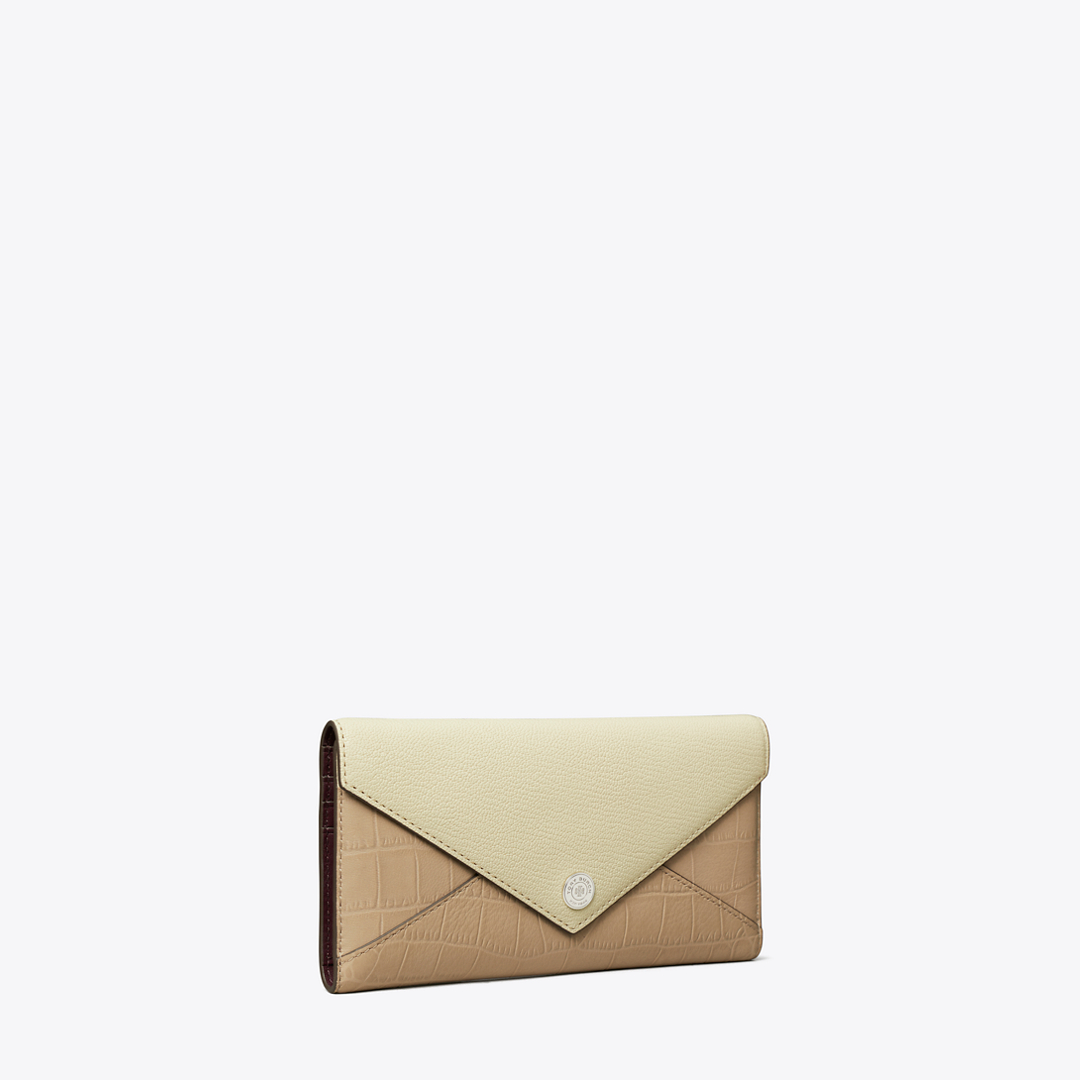 Long Colorblock Envelope Wallet by Tory Burch