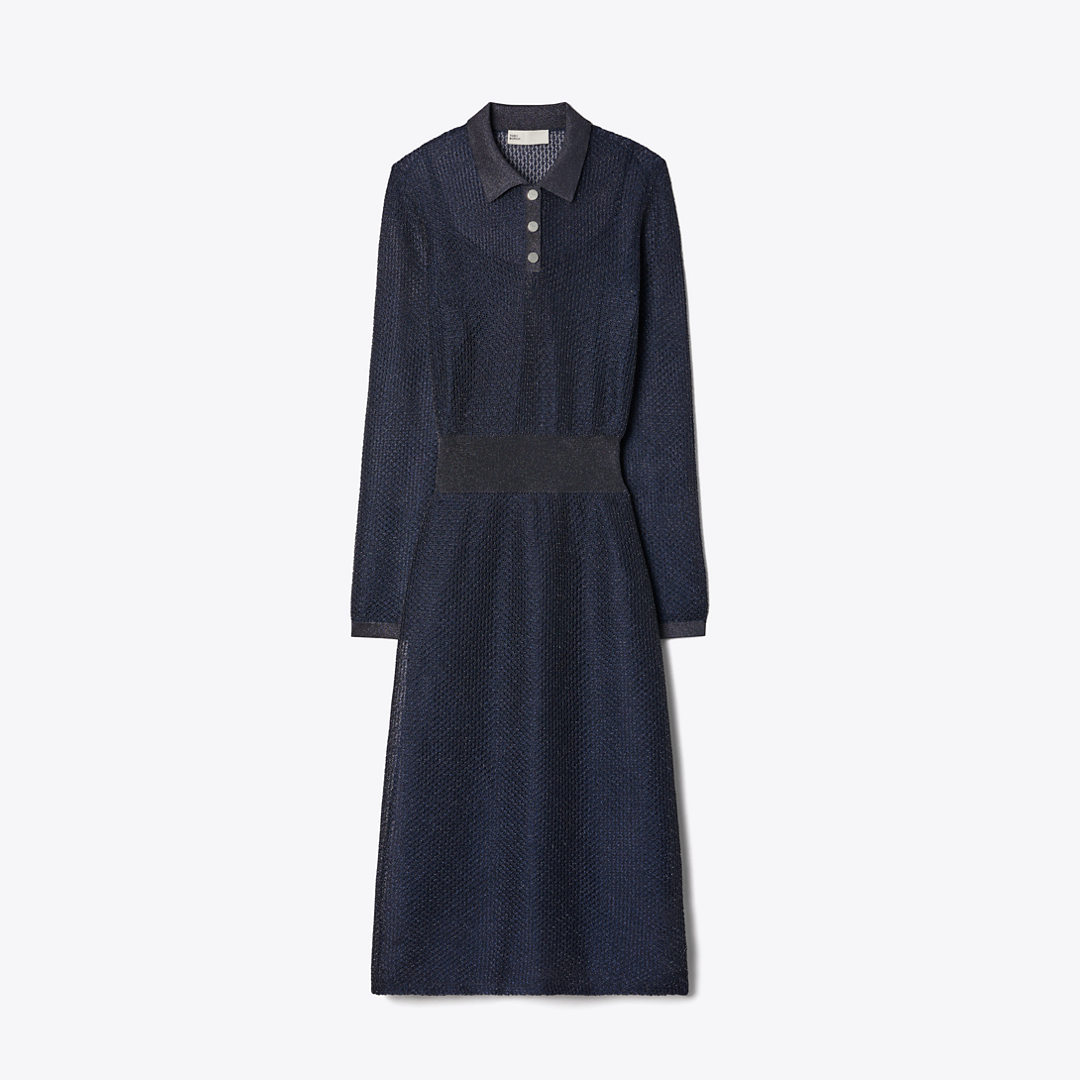 Metallic Polo Dress