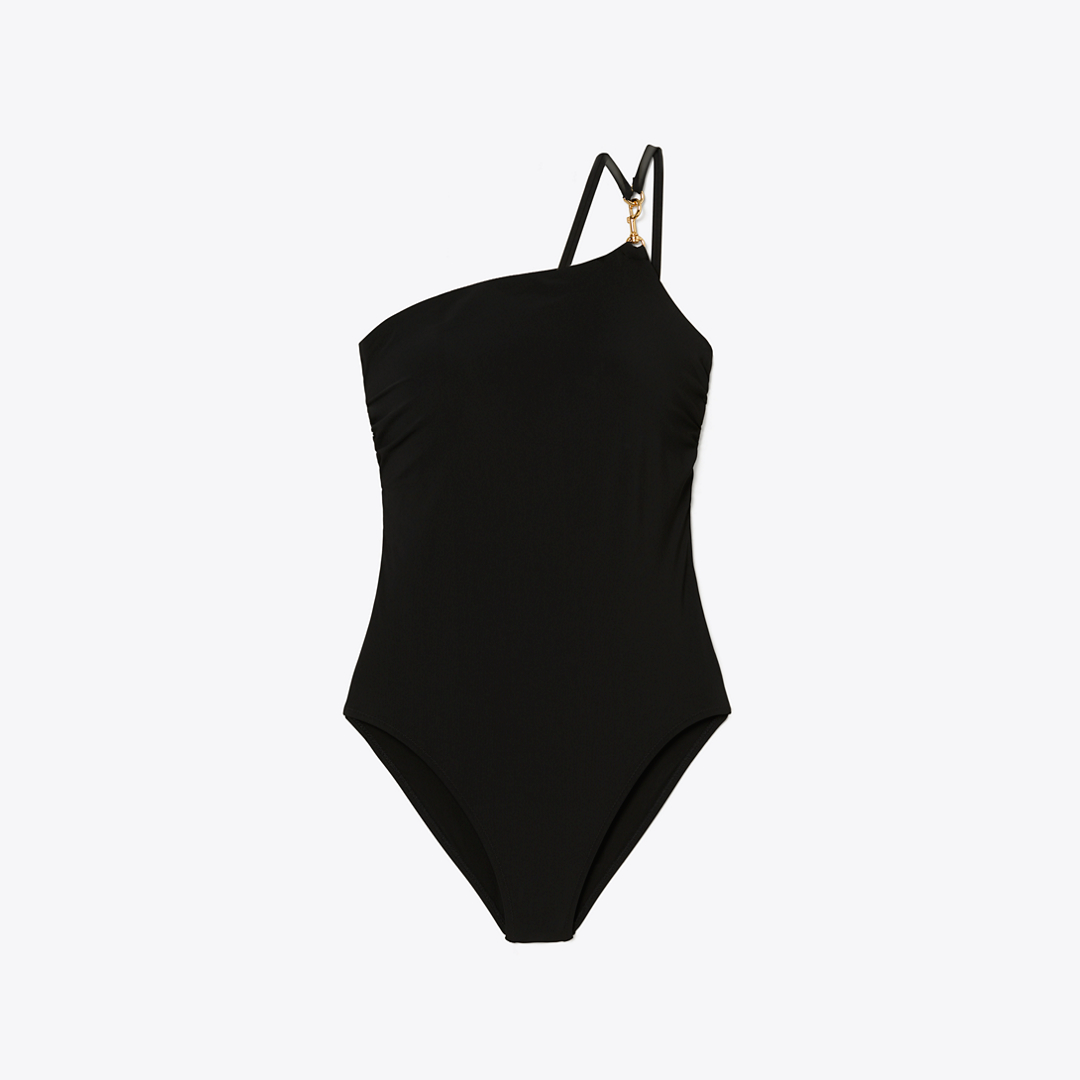 One-Shoulder Clip Swimsuit