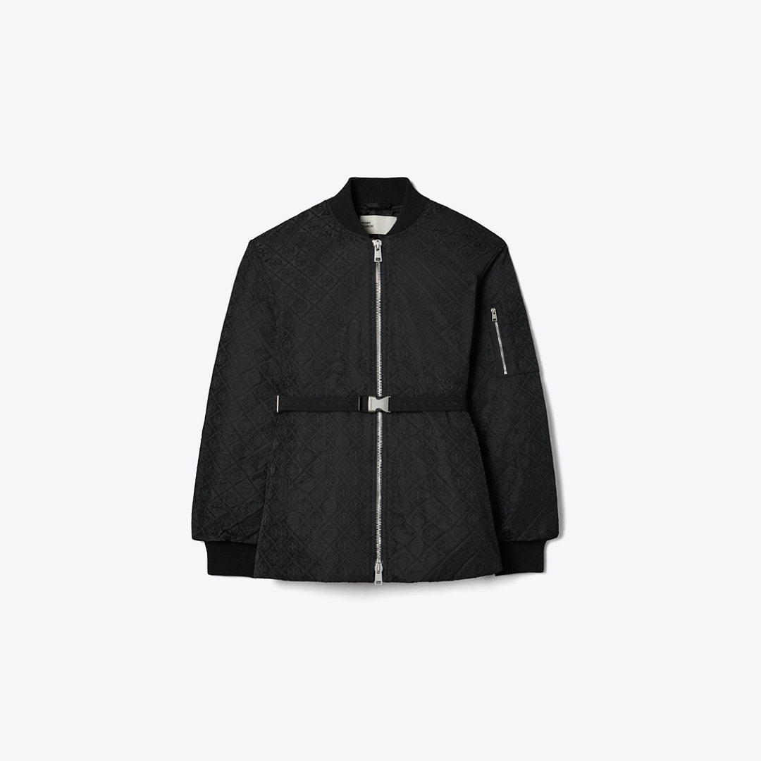 T Monogram Jacquard Zip Jacket