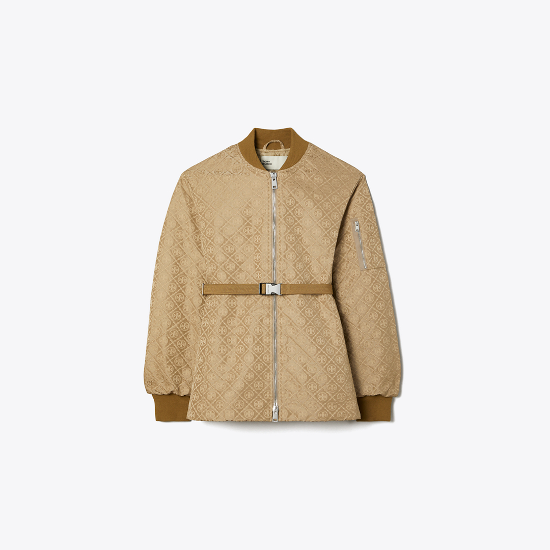 T Monogram Jacquard Zip Jacket