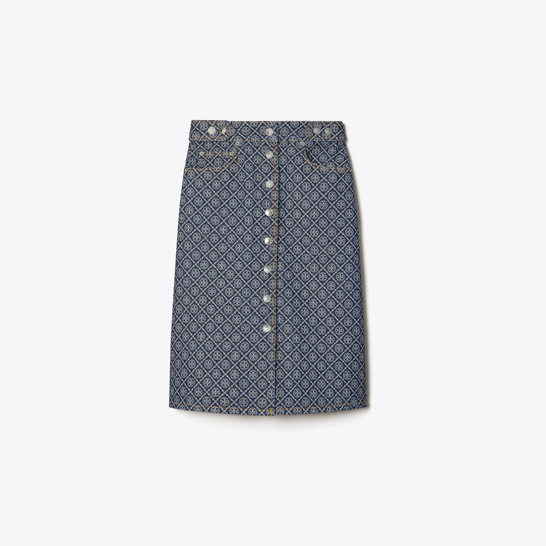 Flared Denim Skirt