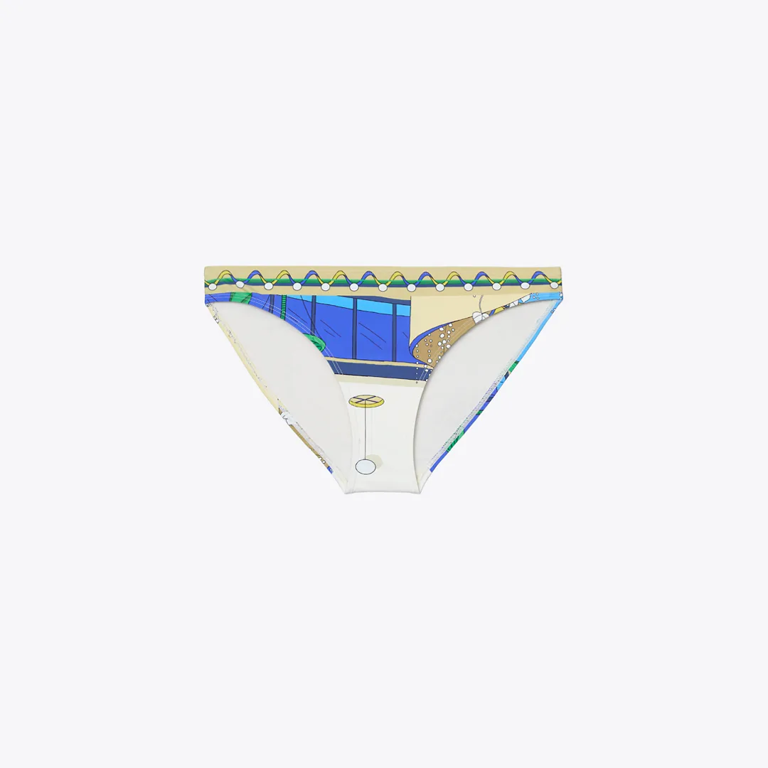 Printed Bikini Bottom by Tory Burch