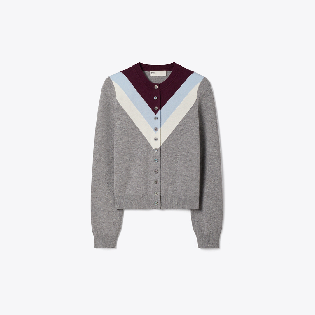 Chevron Wool Cardigan