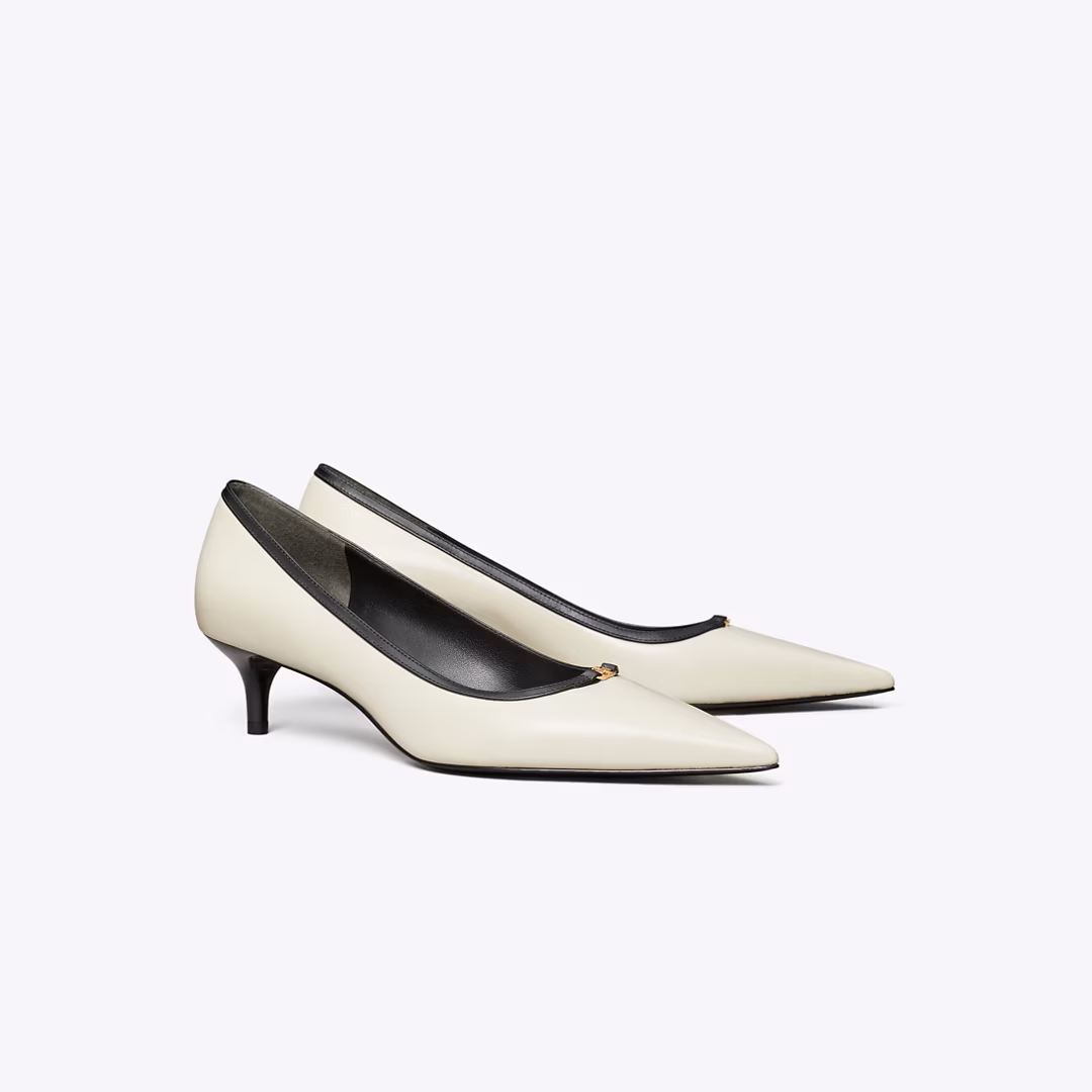 Double T Buckle Low-Heeled Pump