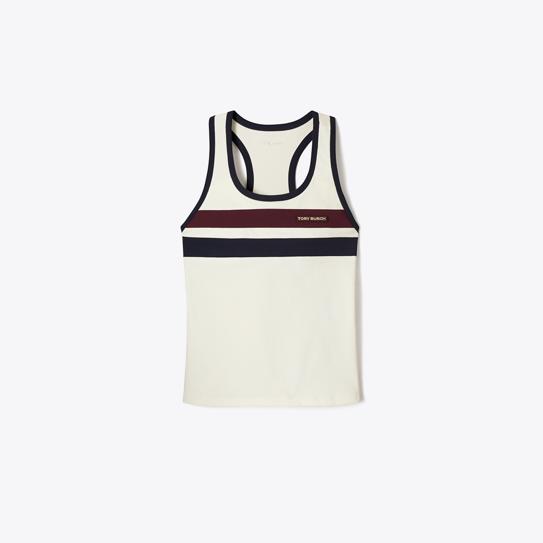 Double-Stripe Tennis Tank by Tory Burch