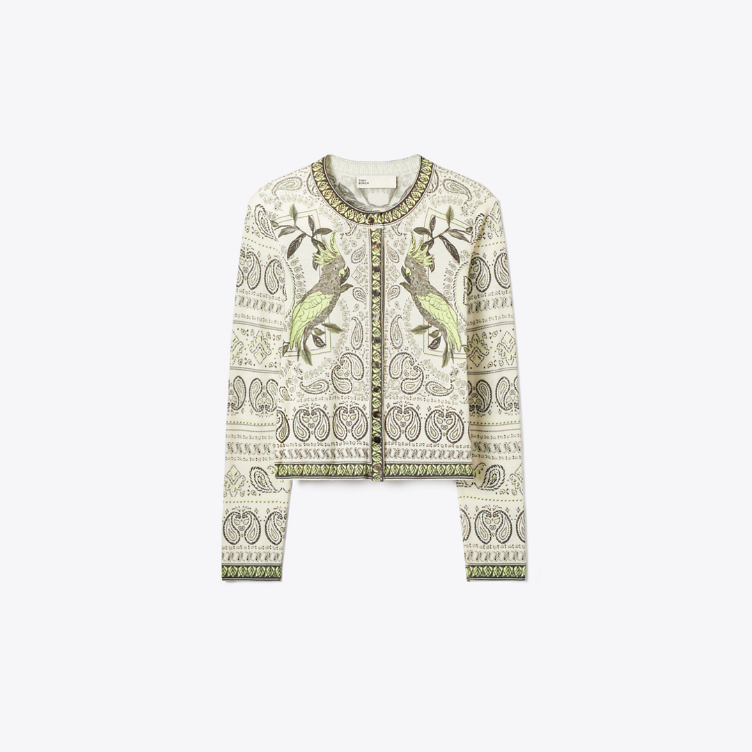 Printed Wool Cardigan