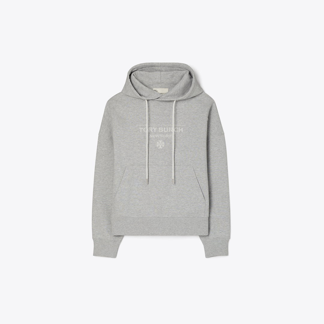French Terry Hoodie by Tory Burch
