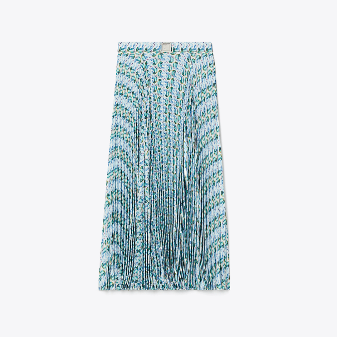 Pleated Viscose Skirt