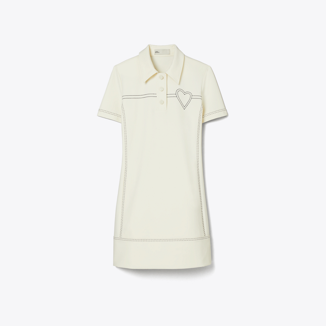 Pick Stitch Stretch Polo Dress