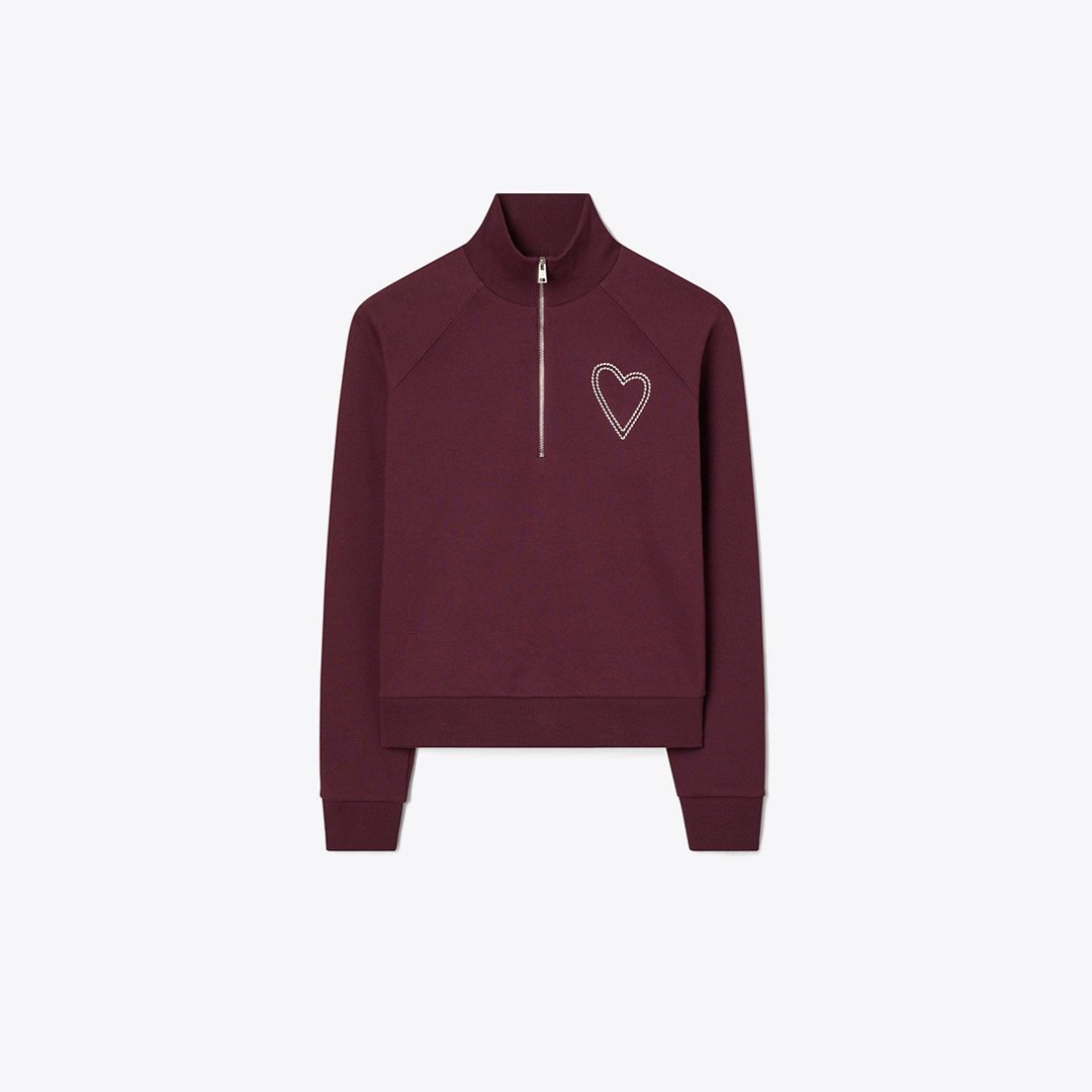 Pick Stitch Heart French Terry Sweatshirt