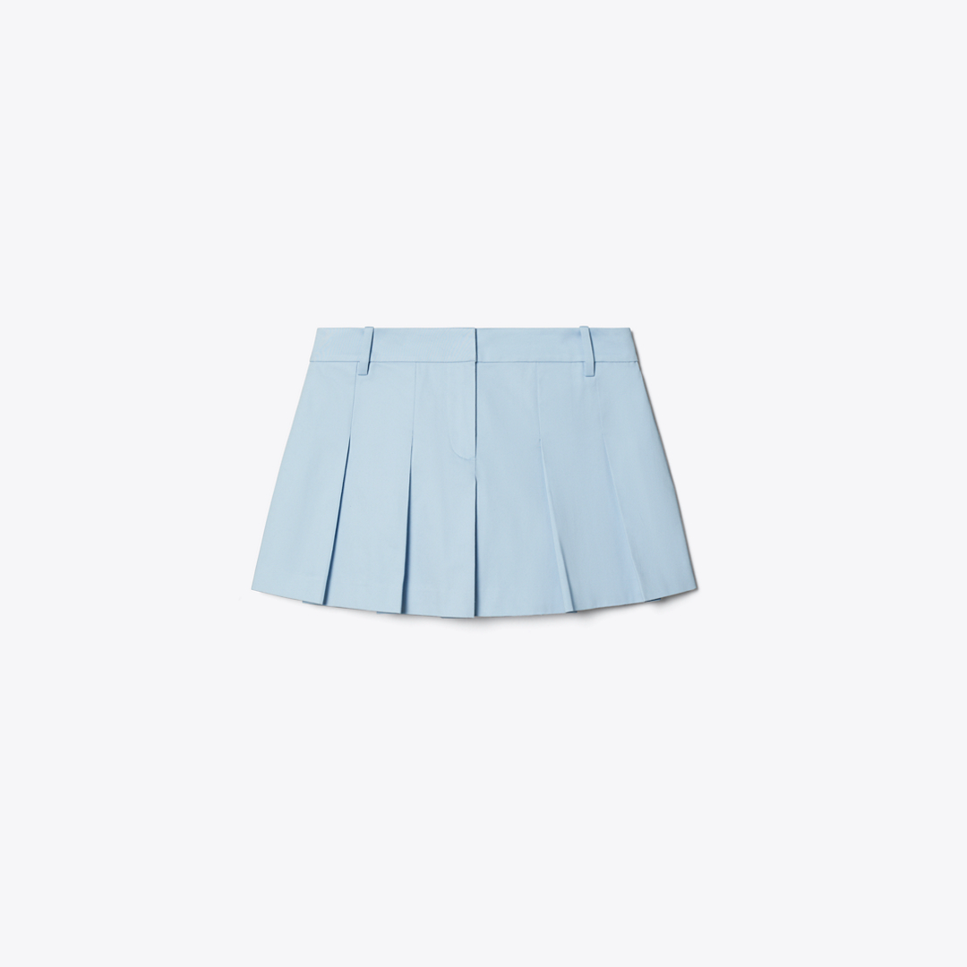 Micro Twill Pleated Short