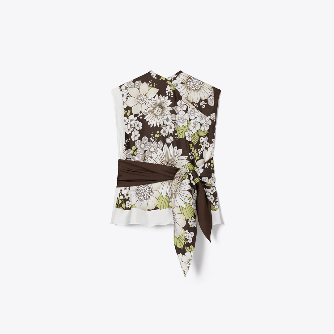 Printed Silk Top