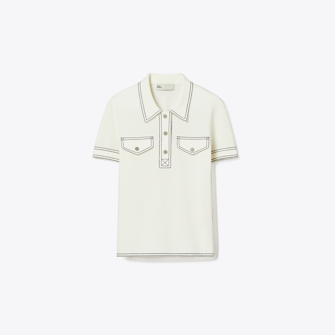 Topstitch Wool Polo
