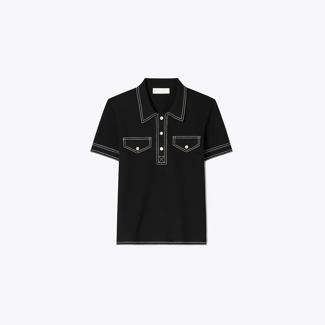 Topstitch Wool Polo