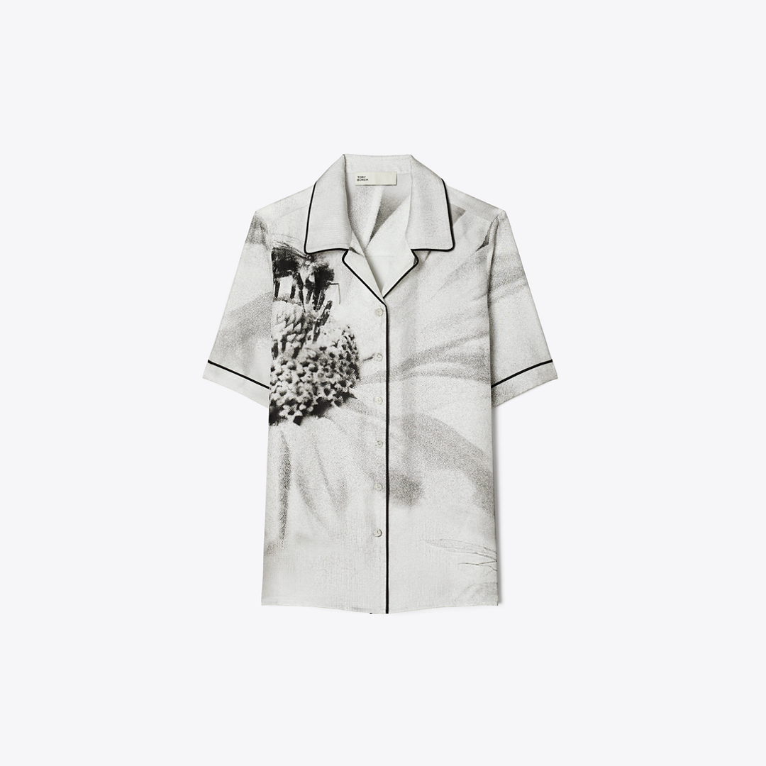 Silk Camp Shirt by Tory Burch