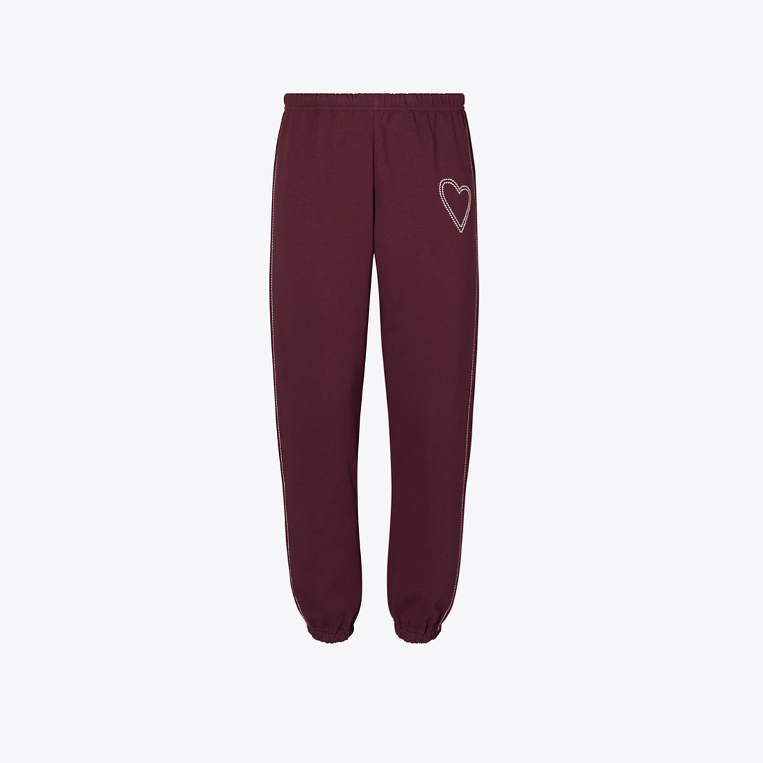 Pick Stitch Heart French Terry Sweatpant